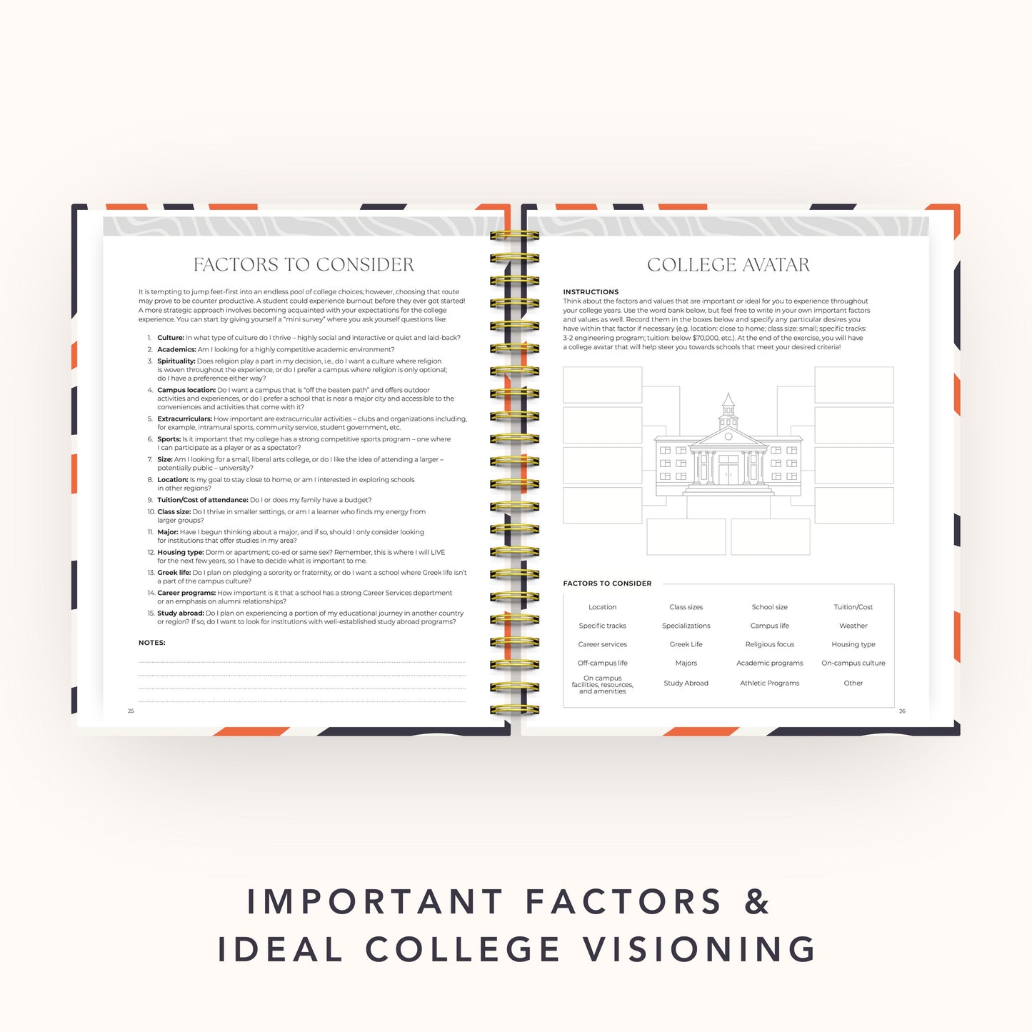 The College Vibes Planner: 6-Month Undated College Application & Planning Resource