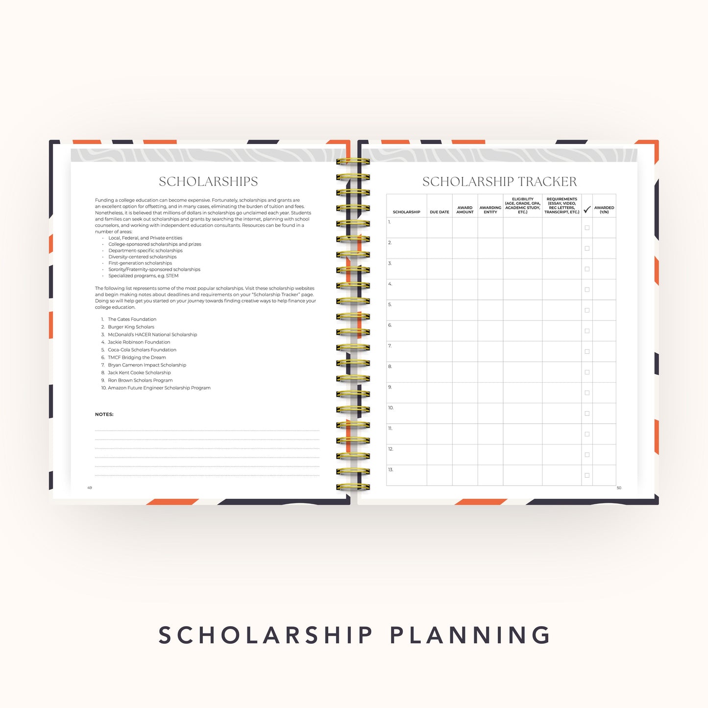 The College Vibes Planner: 6-Month Undated College Application & Planning Resource