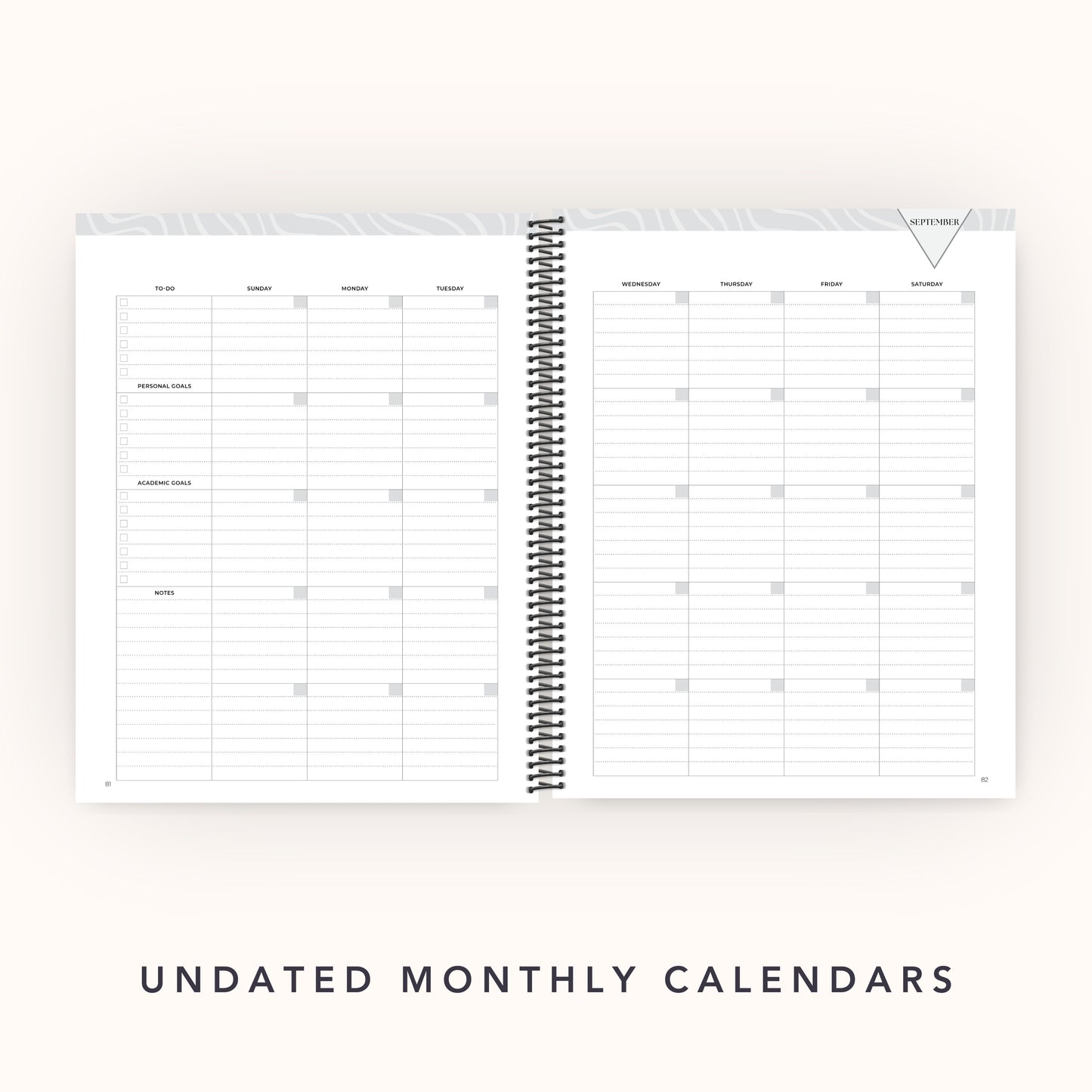 The College Vibes Planner: 12-Month Undated College Application & Planning Resource