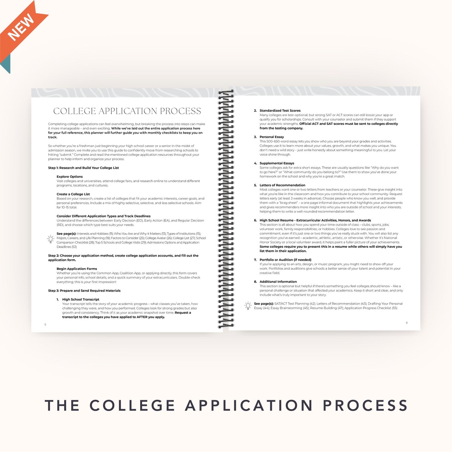The College Vibes Planner: 12-Month Undated College Application & Planning Resource