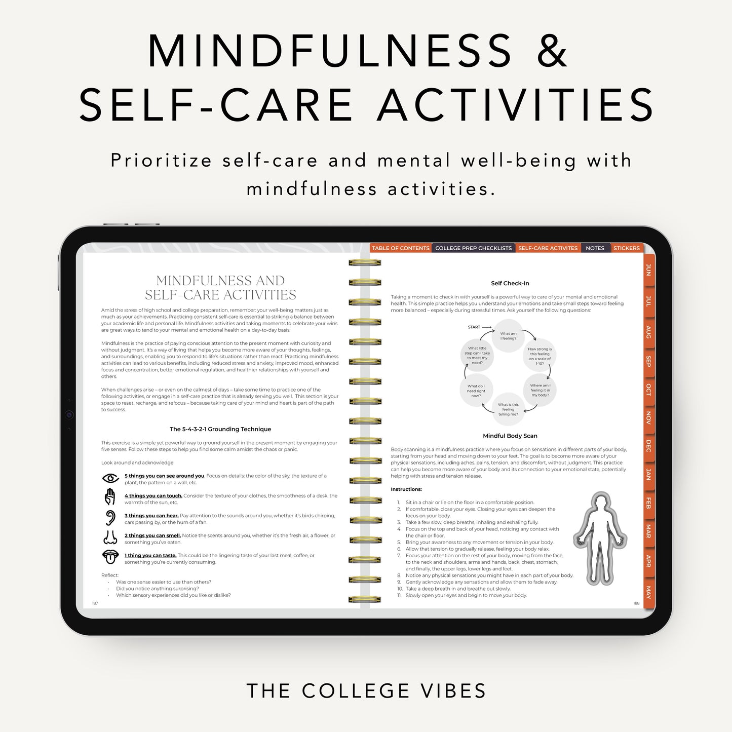 The College Vibes Digital Planner: June - May College Application & Planning Resource