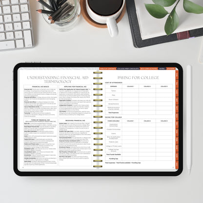 The College Vibes Digital Planner: June - May College Application & Planning Resource