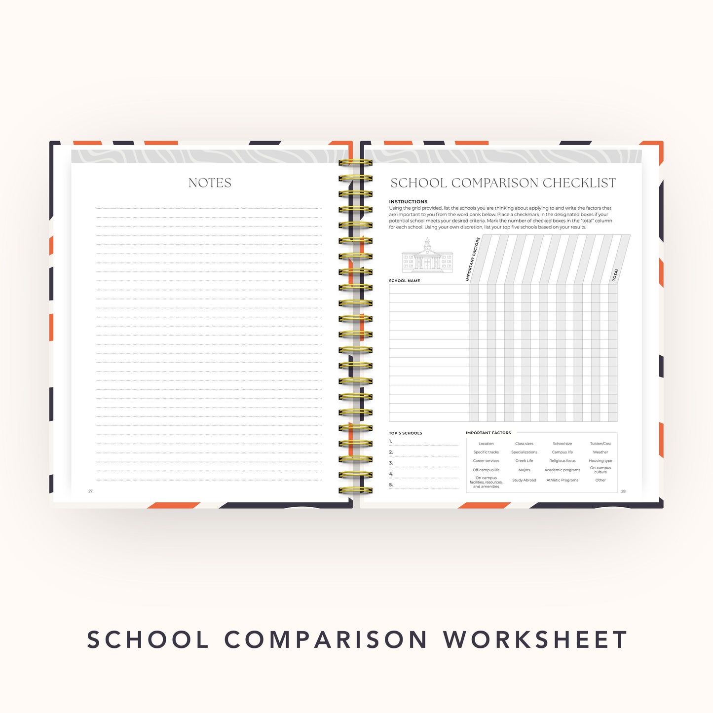 The College Vibes Planner: 6-Month Undated College Application & Planning Resource