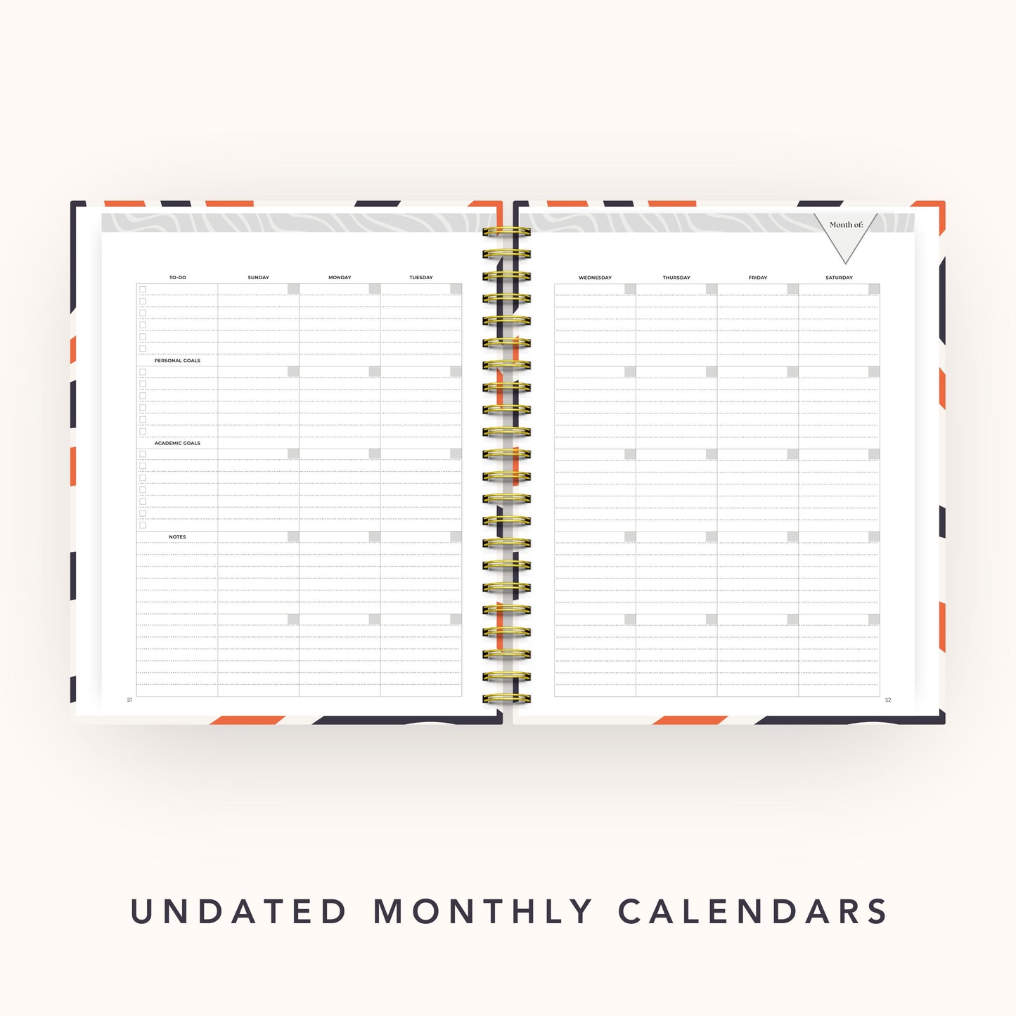 The College Vibes Planner: 6-Month Undated College Application & Planning Resource
