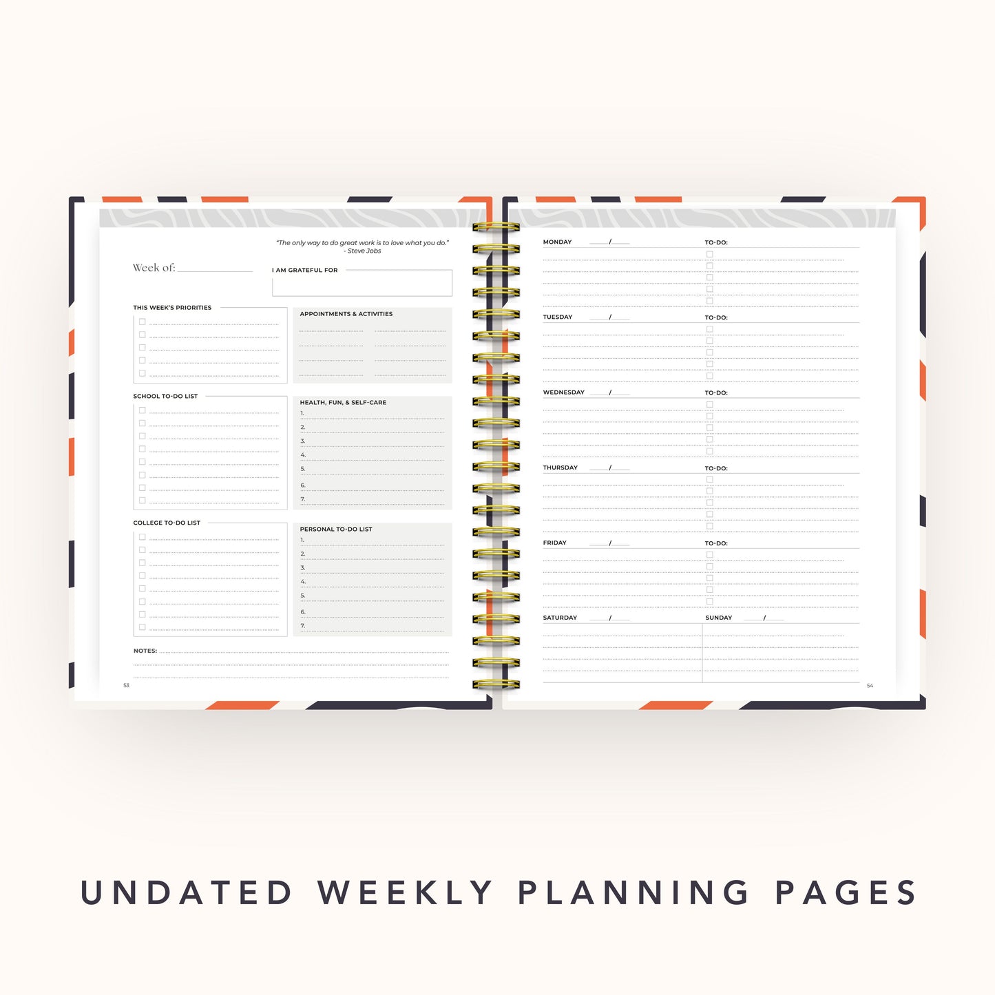 The College Vibes Planner: 6-Month Undated College Application & Planning Resource
